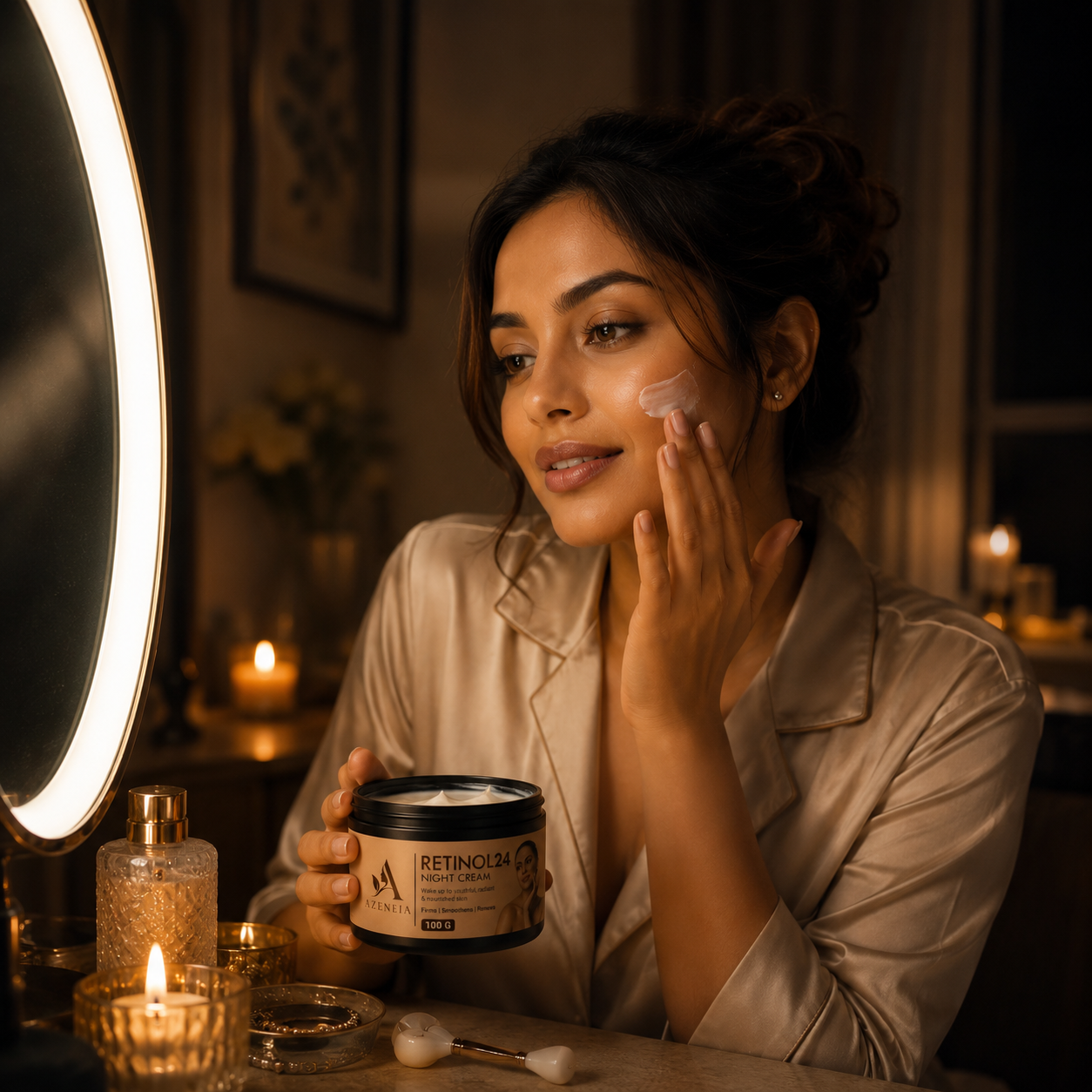 Azeneia Retinol24 Night Cream | Firms & Renews Skin While You Sleep | 100g