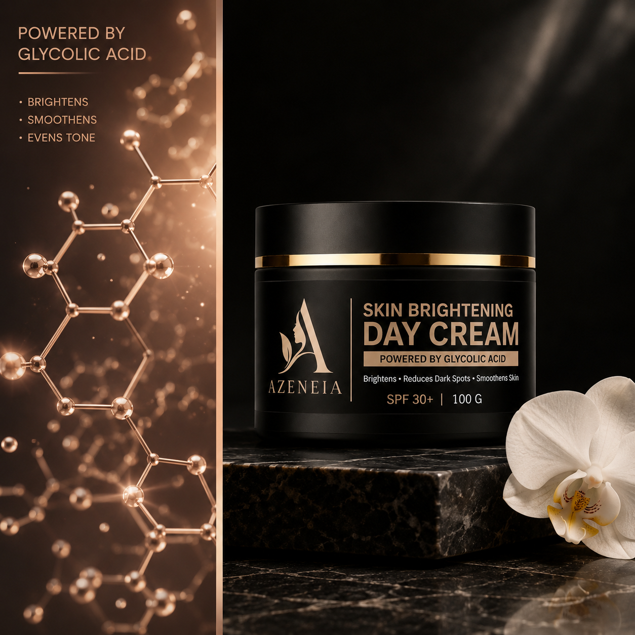 Azeneia Skin Brightening Day Cream SPF 30+ | Glows All Day | All Skin Types | 100g