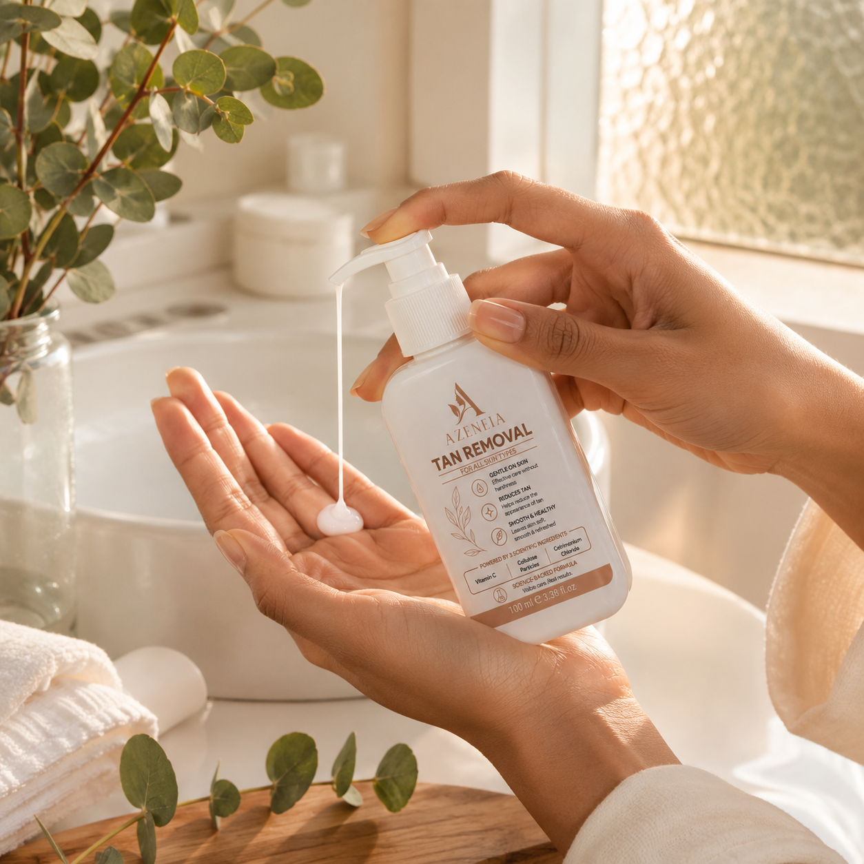 Azeneia Tan Removal Cream | Visibly Reduces Tan in 14 Days | All Skin Types | 100ml