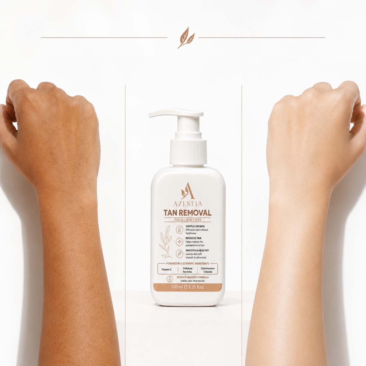 Azeneia Tan Removal Cream | Visibly Reduces Tan in 14 Days | All Skin Types | 100ml